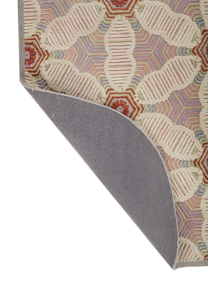 jaipur wunderkammer beige and brown wool and viscose hand tufted Rug - Backing Shot jaipur wunderkammer beige and brown wool and viscose hand tufted Rug - Backing Shot