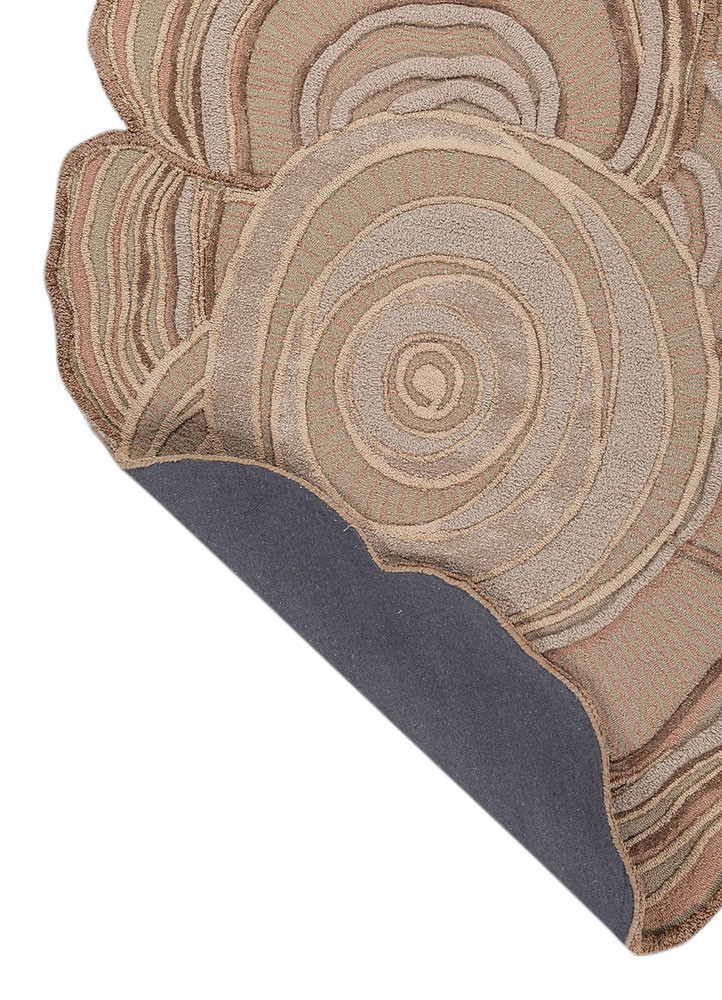 aurelia gold wool and viscose hand tufted Rug - Backing Shot aurelia gold wool and viscose hand tufted Rug - Backing Shot