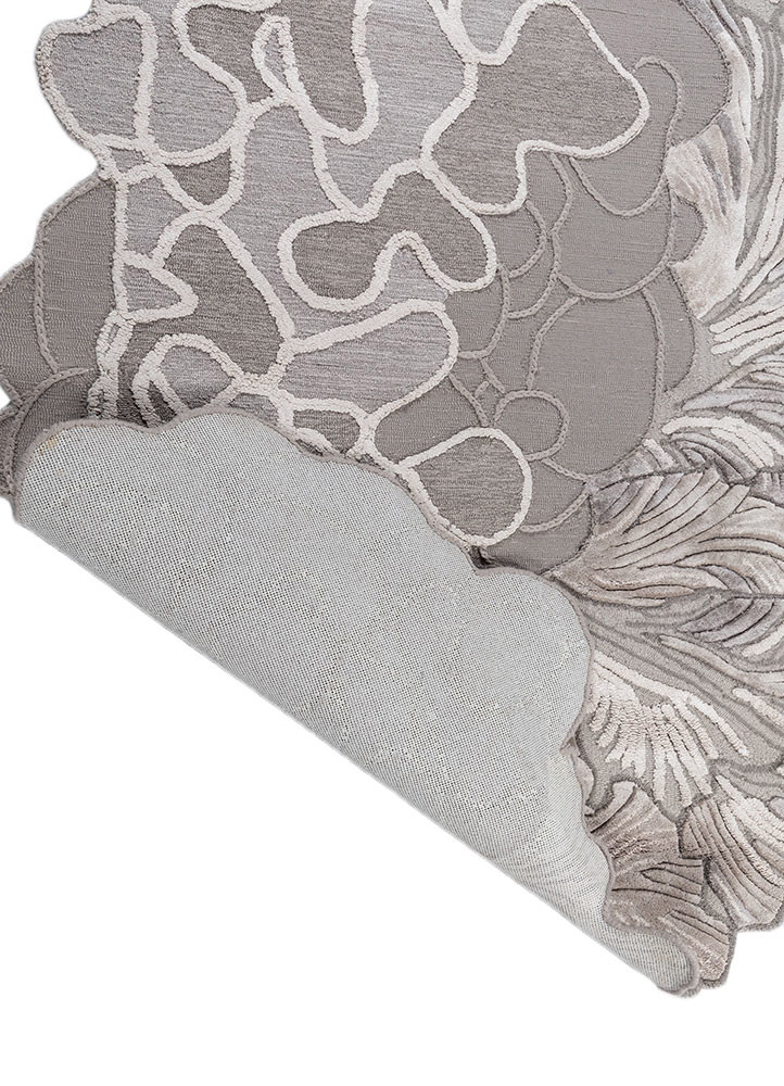 aurelia grey and black wool and viscose hand tufted Rug - Backing Shot aurelia grey and black wool and viscose hand tufted Rug - Backing Shot