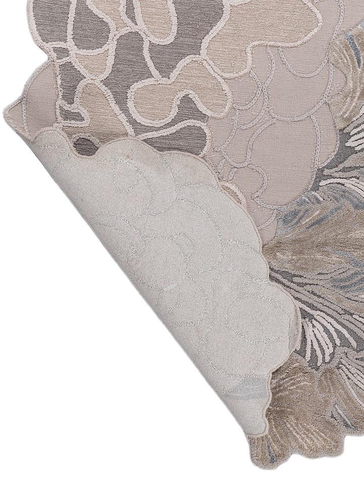 aurelia ivory wool and viscose hand tufted Rug - Backing Shot aurelia ivory wool and viscose hand tufted Rug - Backing Shot