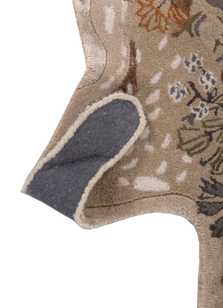 wild wanderlust beige and brown wool and viscose hand tufted Rug - Backing Shot wild wanderlust beige and brown wool and viscose hand tufted Rug - Backing Shot