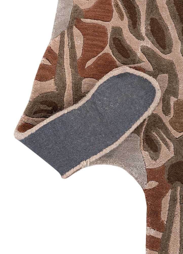 wild wanderlust red and orange wool and viscose hand tufted Rug - Backing Shot wild wanderlust red and orange wool and viscose hand tufted Rug - Backing Shot