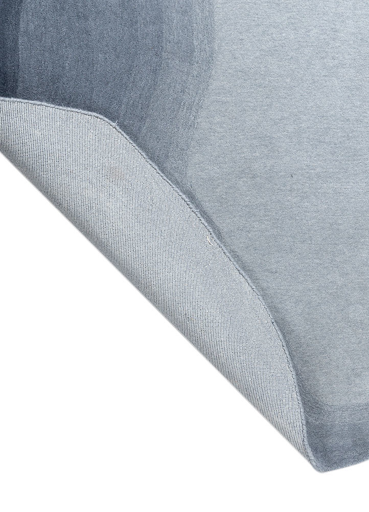 chroma blue wool hand tufted Rug - Backing Shot