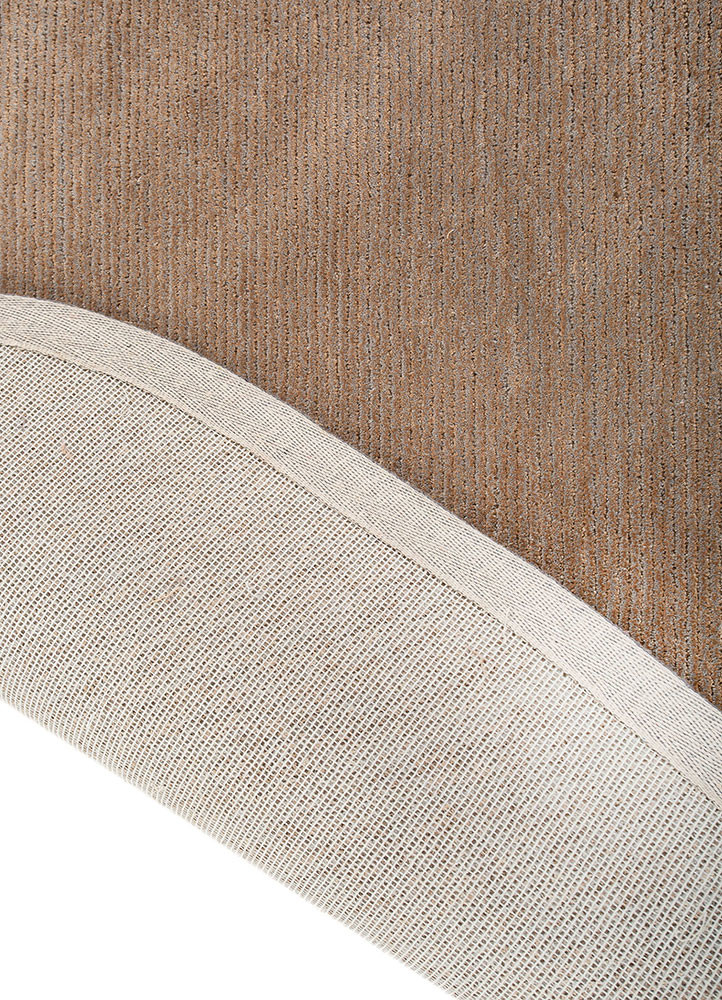 pathways beige and brown wool and viscose hand tufted Rug - Backing Shot