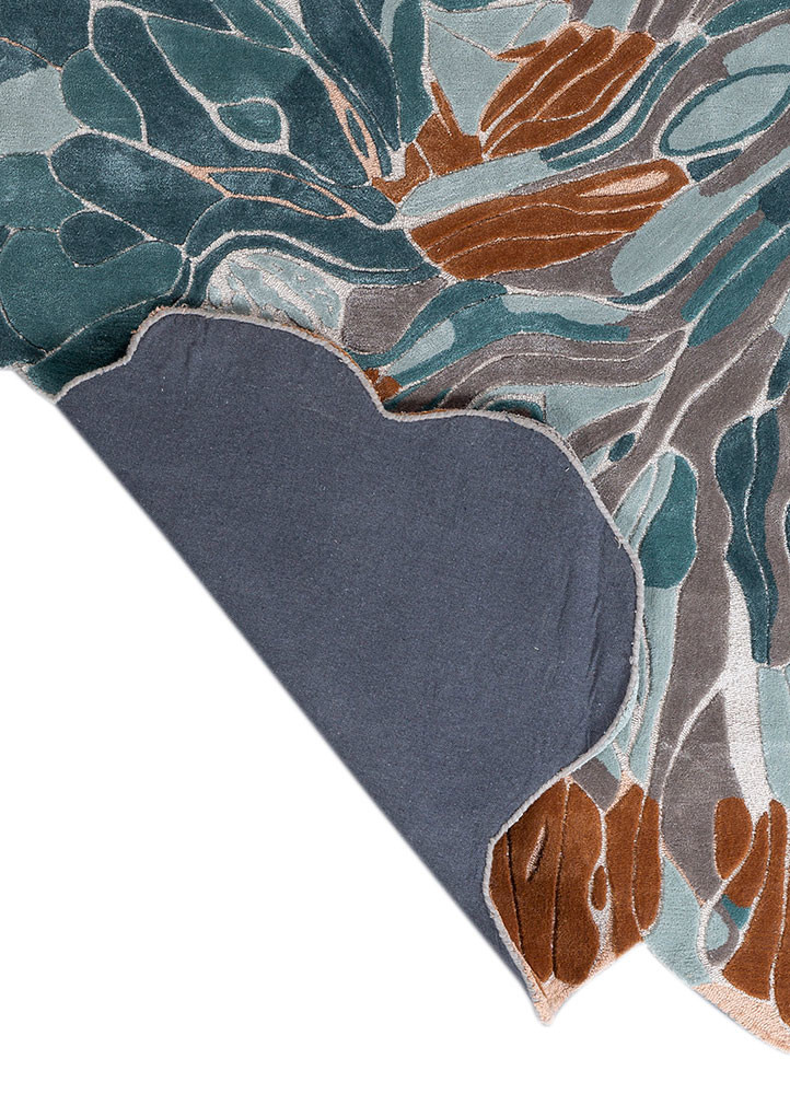 aurelia ivory wool and viscose hand tufted Rug - Backing Shot