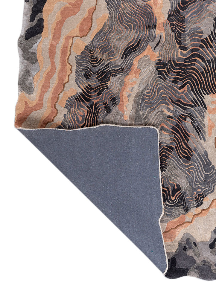 aurelia ivory wool and viscose hand tufted Rug - Backing Shot aurelia ivory wool and viscose hand tufted Rug - Backing Shot