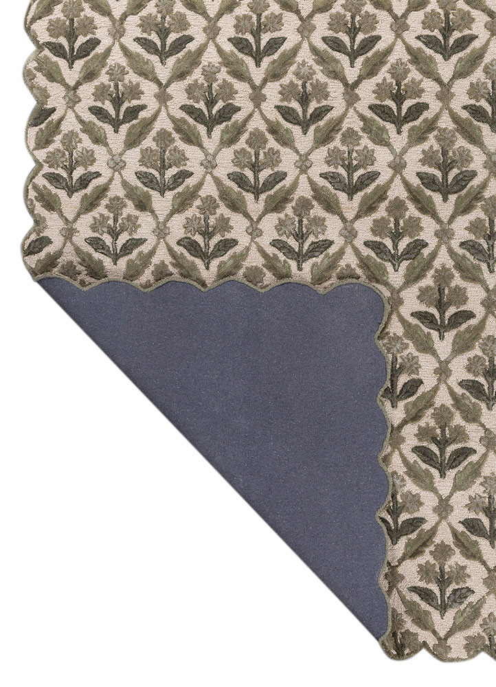 aurelia ivory wool and viscose hand tufted Rug - Backing Shot aurelia ivory wool and viscose hand tufted Rug - Backing Shot