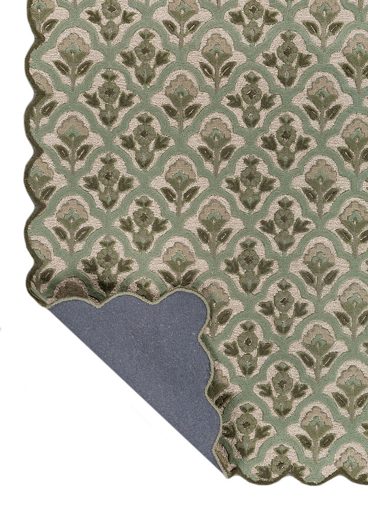 aurelia gold wool and viscose hand tufted Rug - Backing Shot aurelia gold wool and viscose hand tufted Rug - Backing Shot