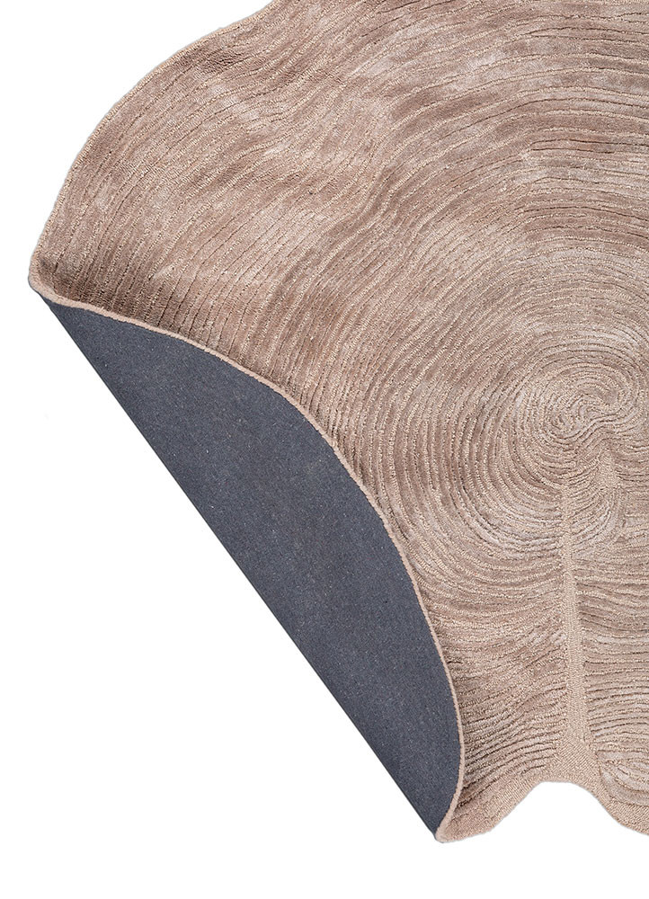 infini beige and brown wool and viscose hand tufted Rug - Backing Shot infini beige and brown wool and viscose hand tufted Rug - Backing Shot