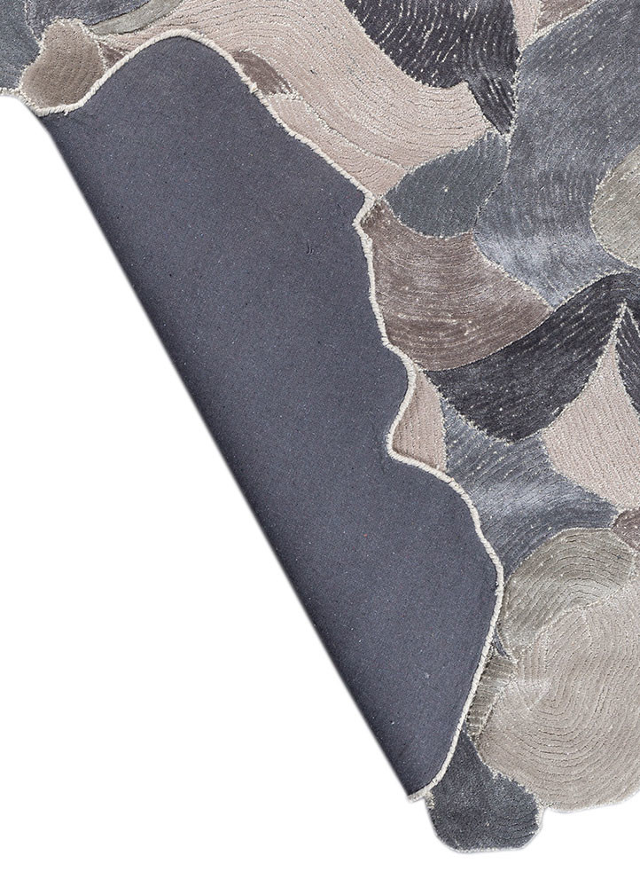 aurelia ivory wool and viscose hand tufted Rug - Backing Shot aurelia ivory wool and viscose hand tufted Rug - Backing Shot