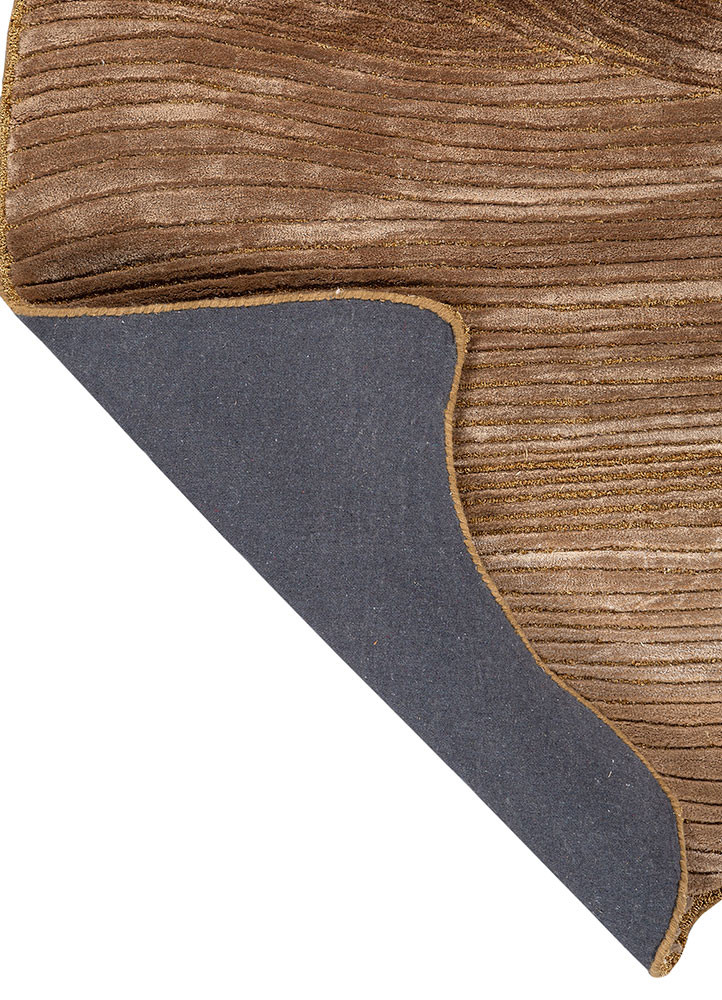 infini beige and brown viscose hand tufted Rug - Backing Shot infini beige and brown viscose hand tufted Rug - Backing Shot