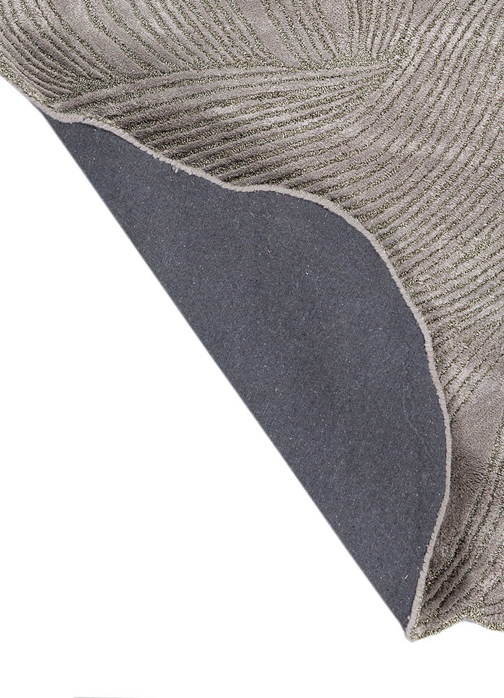 infini grey and black viscose hand tufted Rug - Backing Shot infini grey and black viscose hand tufted Rug - Backing Shot