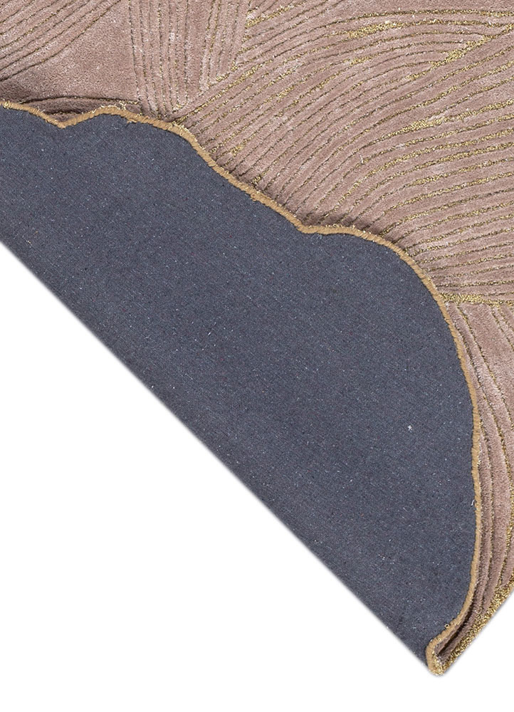 infini beige and brown viscose hand tufted Rug - Backing Shot infini beige and brown viscose hand tufted Rug - Backing Shot