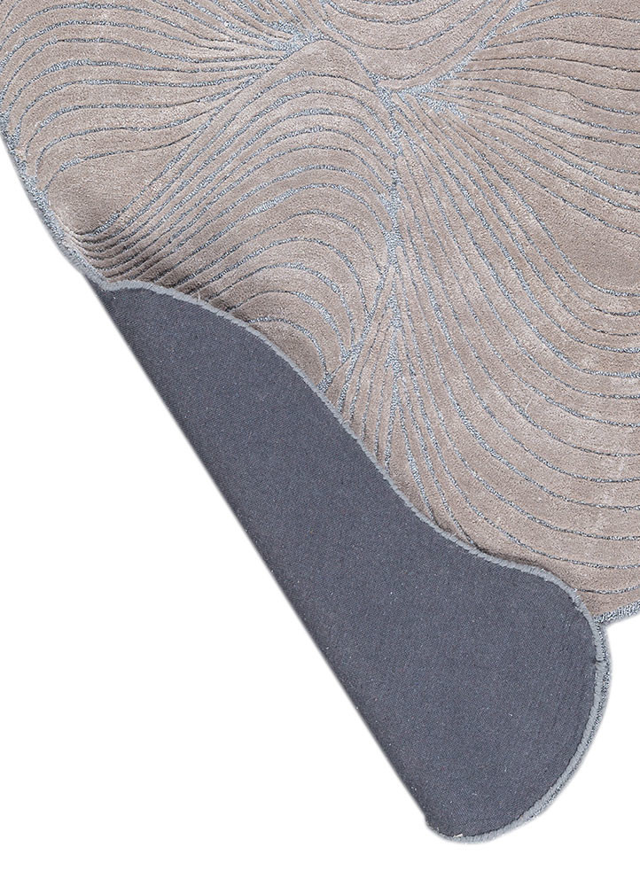 infini grey and black viscose hand tufted Rug - Backing Shot infini grey and black viscose hand tufted Rug - Backing Shot