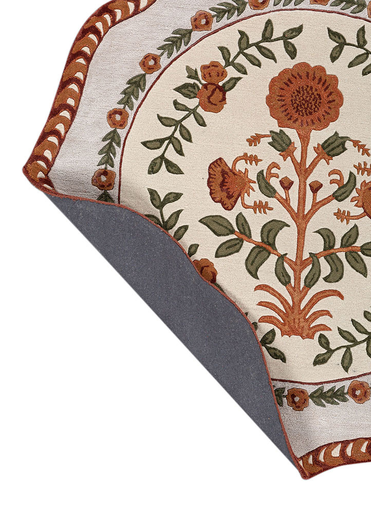 aurelia ivory wool and viscose hand tufted Rug - Backing Shot aurelia ivory wool and viscose hand tufted Rug - Backing Shot