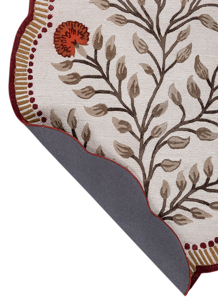 aurelia ivory wool and viscose hand tufted Rug - Backing Shot aurelia ivory wool and viscose hand tufted Rug - Backing Shot