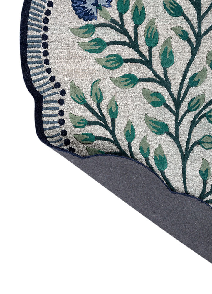 aurelia grey and black wool and viscose hand tufted Rug - Backing Shot aurelia grey and black wool and viscose hand tufted Rug - Backing Shot