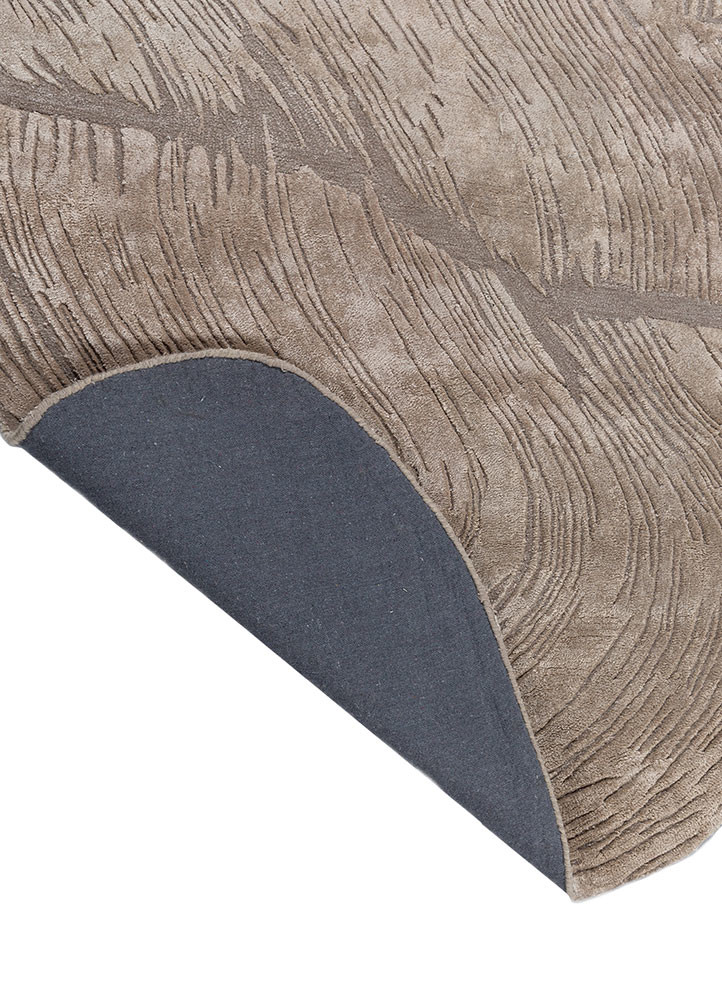 lucid ivory wool and viscose hand tufted Rug - Backing Shot lucid ivory wool and viscose hand tufted Rug - Backing Shot
