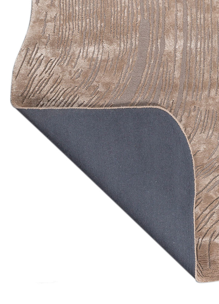 lucid ivory wool and viscose hand tufted Rug - Backing Shot lucid ivory wool and viscose hand tufted Rug - Backing Shot