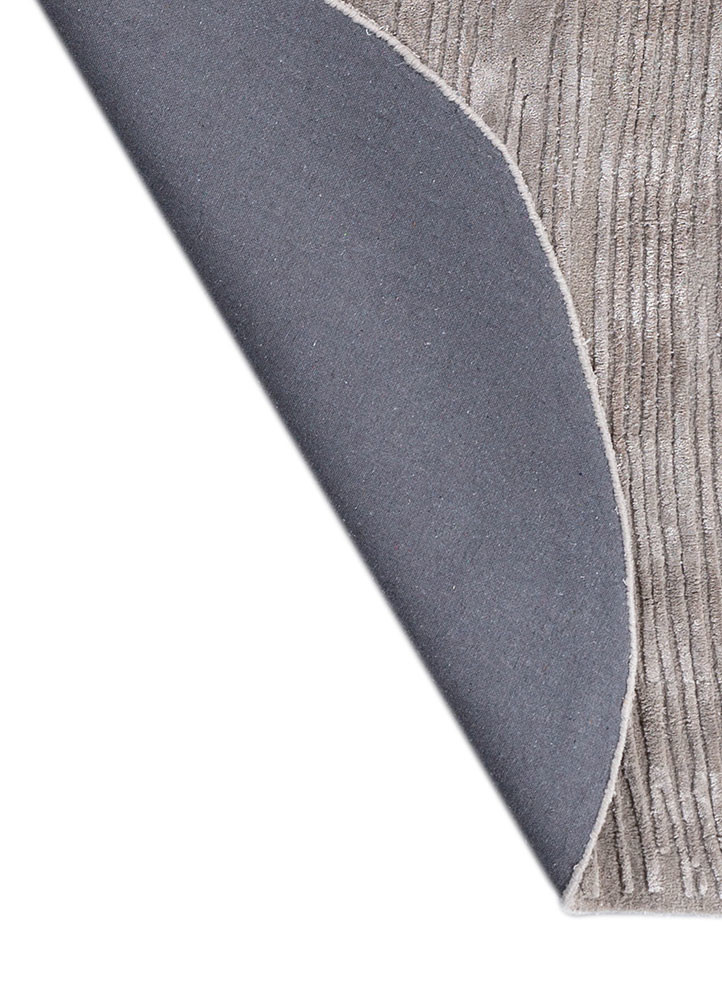 lucid grey and black wool and viscose hand tufted Rug - Backing Shot lucid grey and black wool and viscose hand tufted Rug - Backing Shot