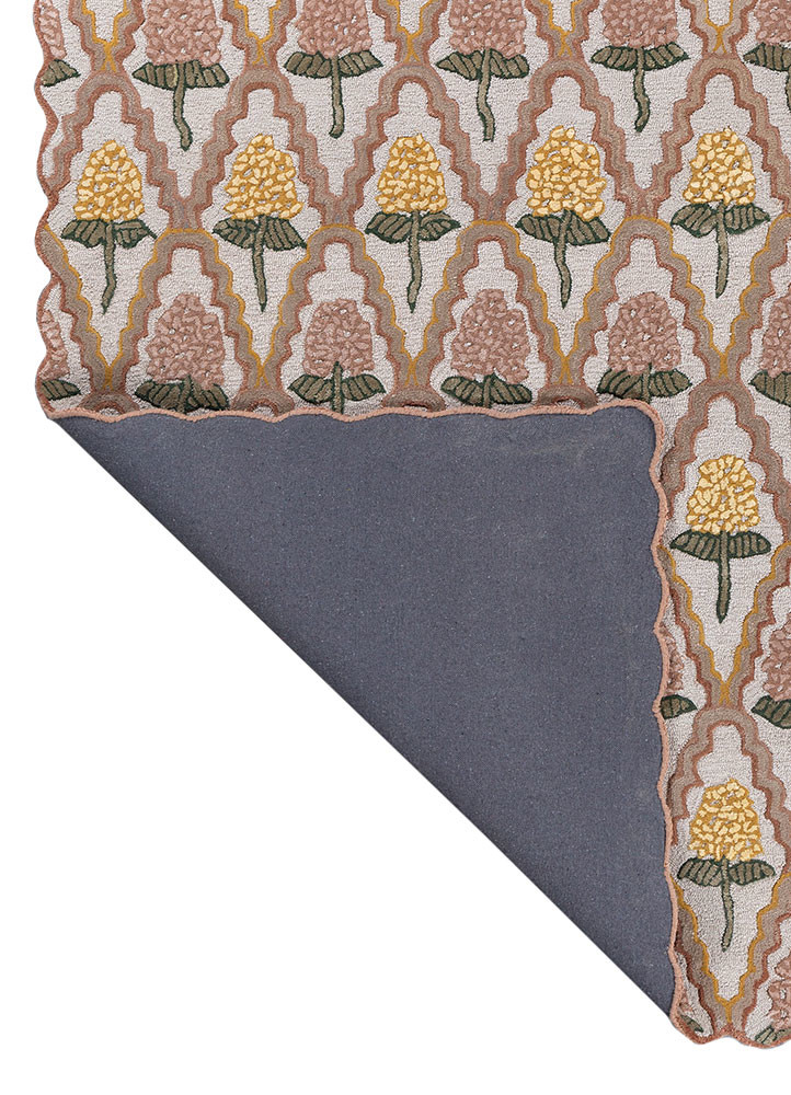 aurelia ivory wool and viscose hand tufted Rug - Backing Shot aurelia ivory wool and viscose hand tufted Rug - Backing Shot
