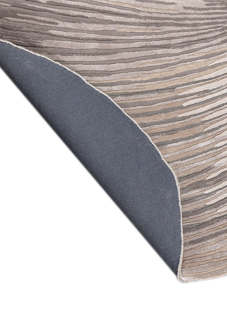 infini grey and black wool and viscose hand tufted Rug - Backing Shot infini grey and black wool and viscose hand tufted Rug - Backing Shot