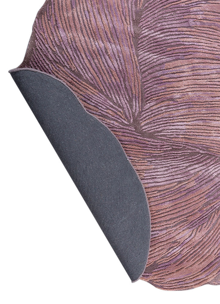 infini pink and purple wool and viscose hand tufted Rug - Backing Shot