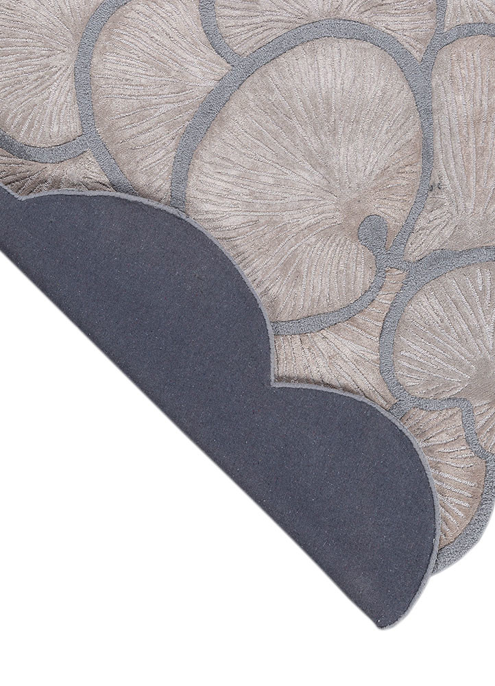 aurelia grey and black wool and viscose hand tufted Rug - Backing Shot aurelia grey and black wool and viscose hand tufted Rug - Backing Shot