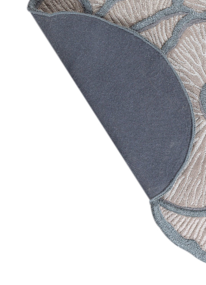 aurelia grey and black wool and viscose hand tufted Rug - Backing Shot aurelia grey and black wool and viscose hand tufted Rug - Backing Shot
