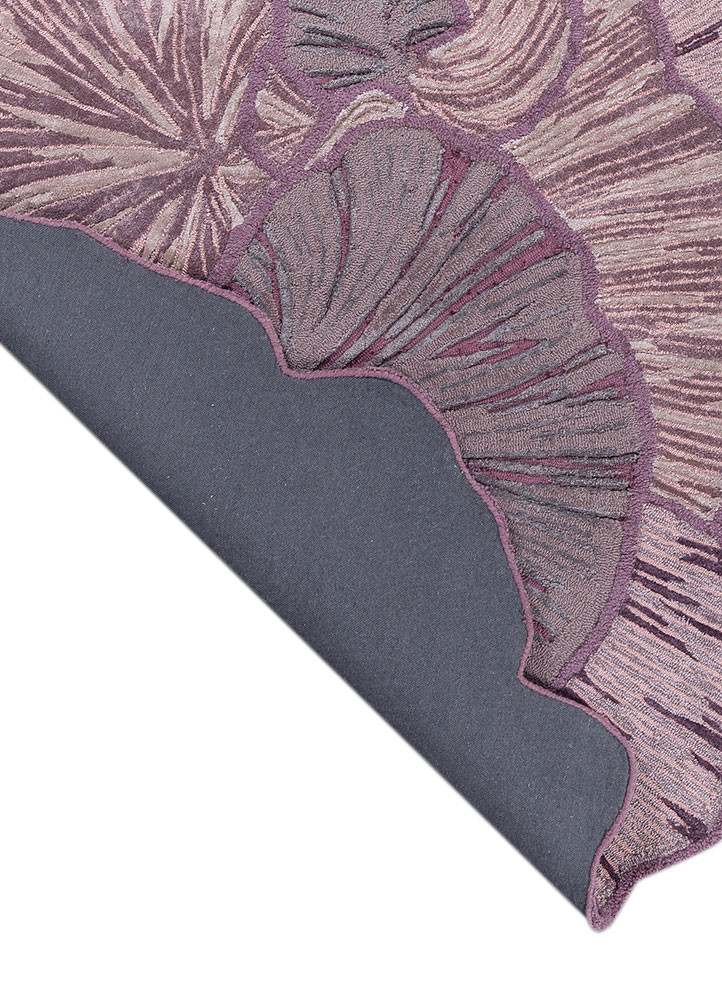 aurelia pink and purple wool and viscose hand tufted Rug - Backing Shot