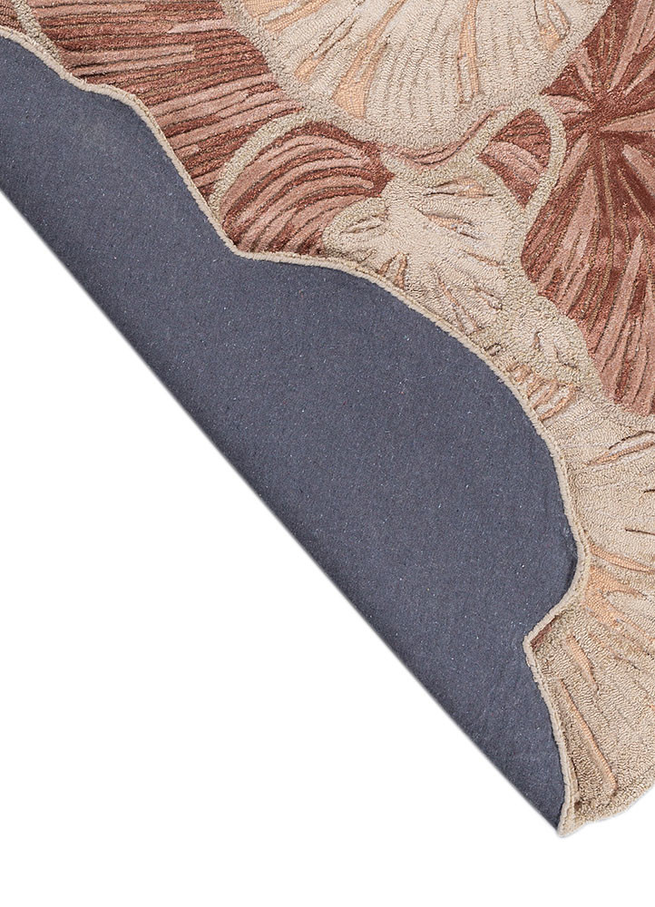 aurelia red and orange wool and viscose hand tufted Rug - Backing Shot aurelia red and orange wool and viscose hand tufted Rug - Backing Shot