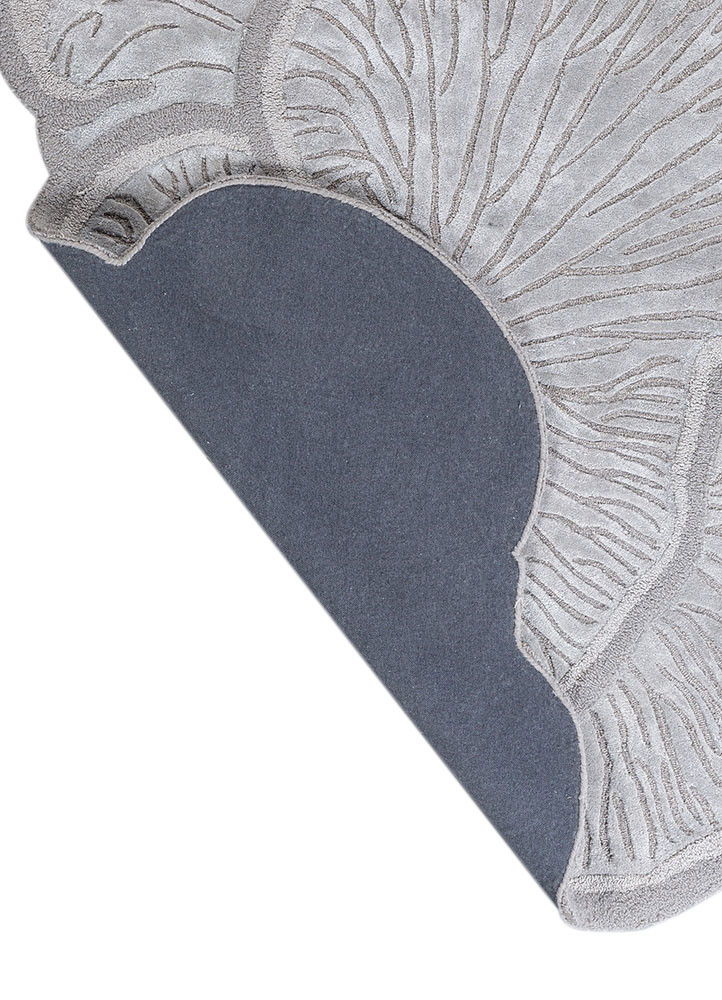 aurelia grey and black wool and viscose hand tufted Rug - Backing Shot aurelia grey and black wool and viscose hand tufted Rug - Backing Shot
