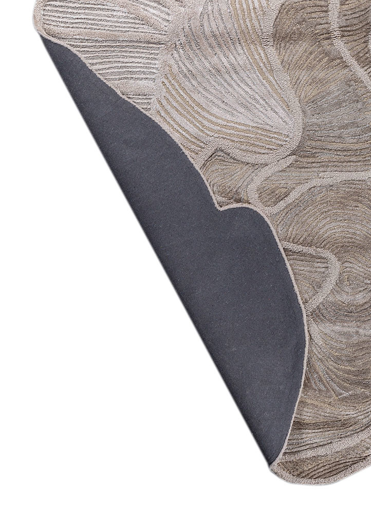 aurelia beige and brown wool and viscose hand tufted Rug - Backing Shot aurelia beige and brown wool and viscose hand tufted Rug - Backing Shot