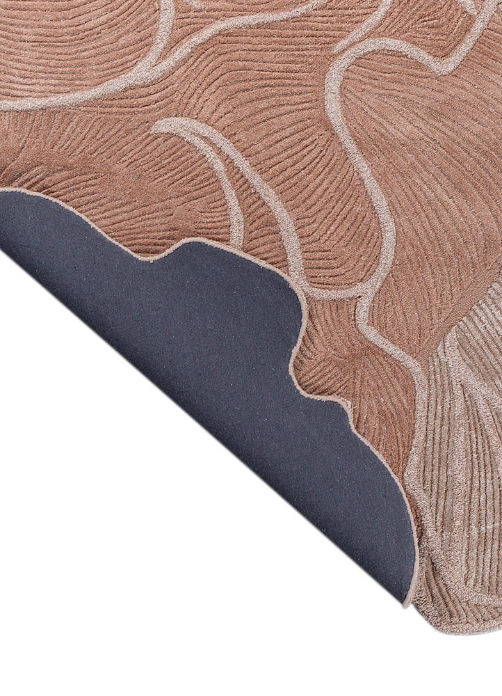 aurelia red and orange wool and viscose hand tufted Rug - Backing Shot