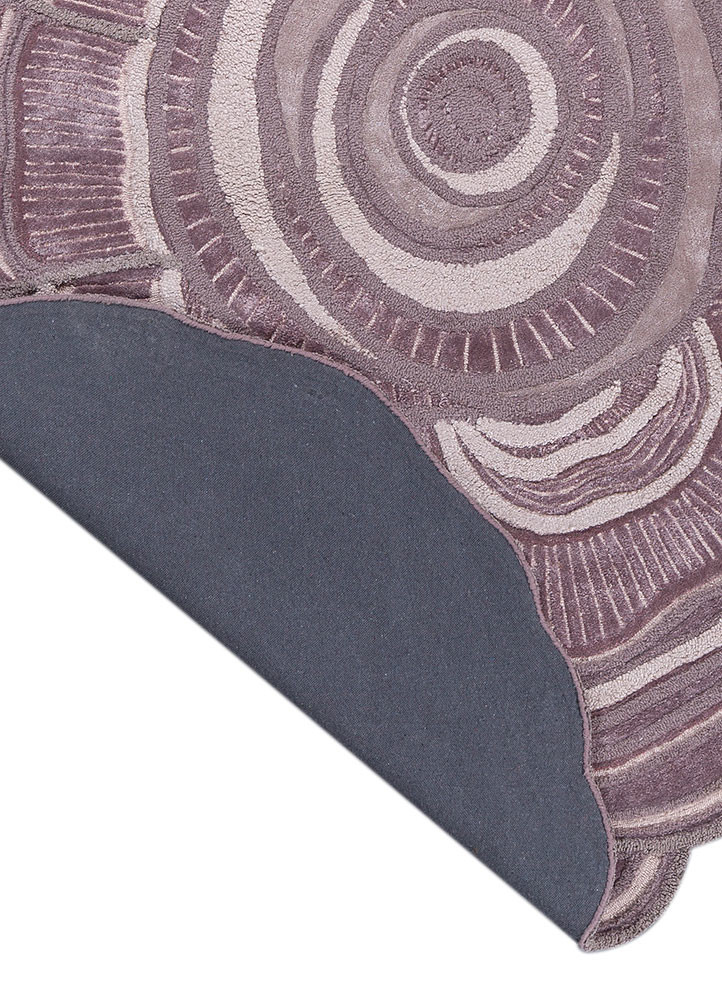 aurelia pink and purple wool and viscose hand tufted Rug - Backing Shot aurelia pink and purple wool and viscose hand tufted Rug - Backing Shot