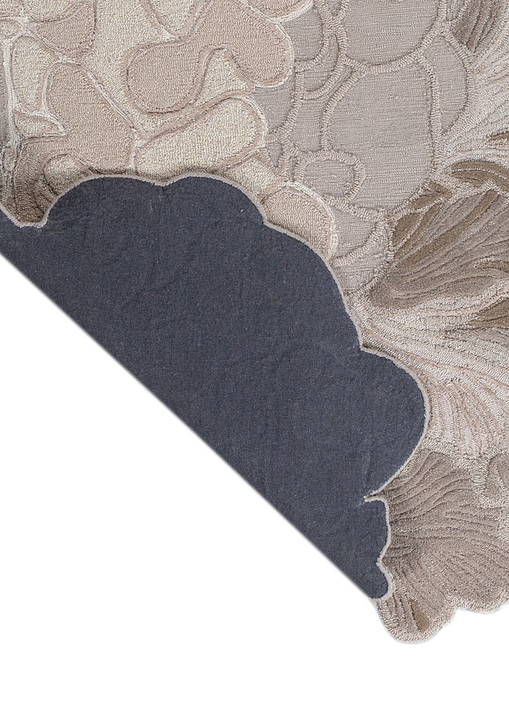 aurelia grey and black wool and viscose hand tufted Rug - Backing Shot
