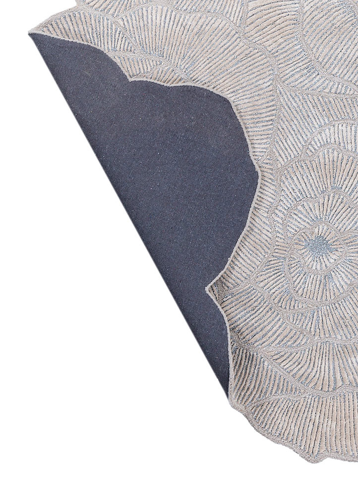 aurelia ivory wool and viscose hand tufted Rug - Backing Shot aurelia ivory wool and viscose hand tufted Rug - Backing Shot