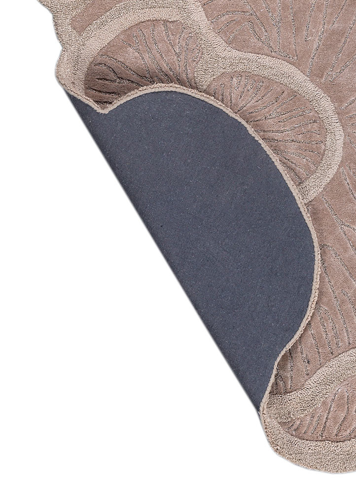 aurelia beige and brown wool and viscose hand tufted Rug - Backing Shot aurelia beige and brown wool and viscose hand tufted Rug - Backing Shot