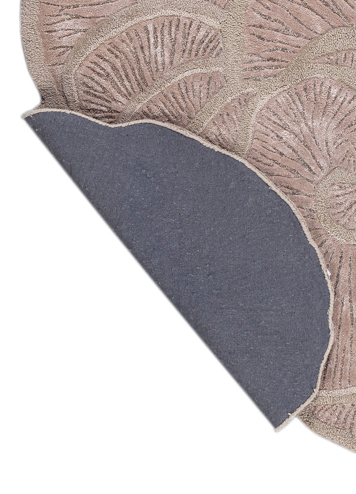 aurelia beige and brown wool and viscose hand tufted Rug - Backing Shot aurelia beige and brown wool and viscose hand tufted Rug - Backing Shot