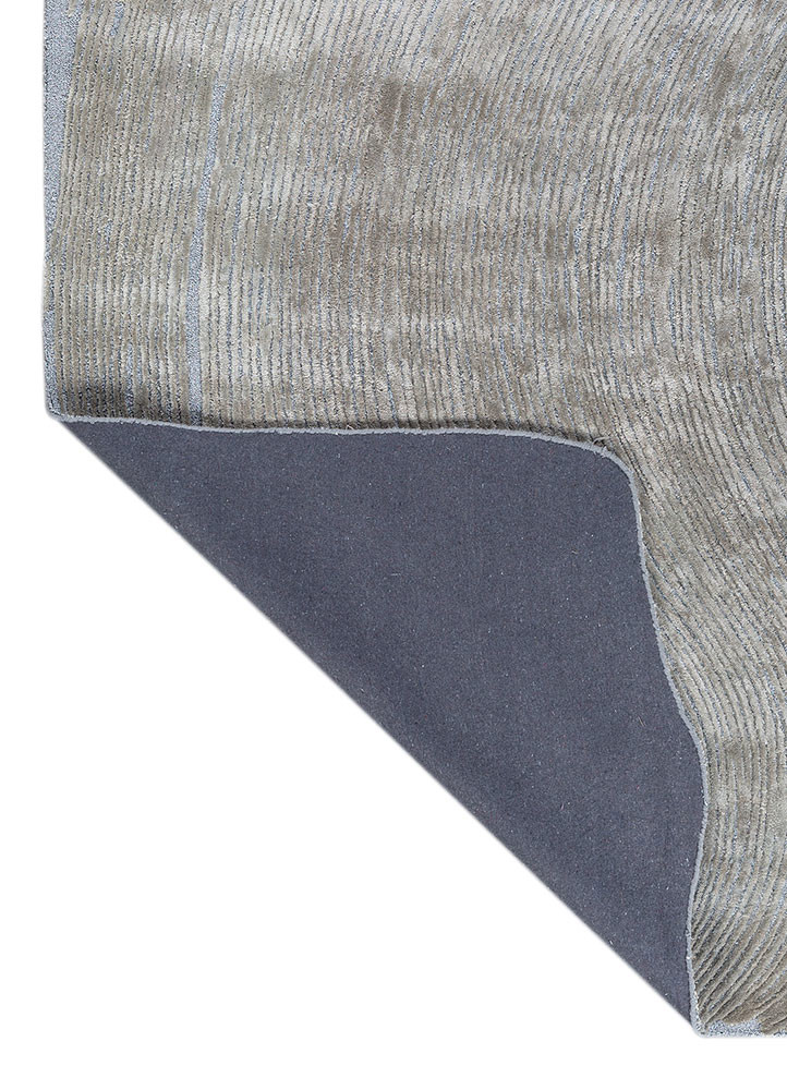 infini blue viscose hand tufted Rug - Backing Shot infini blue viscose hand tufted Rug - Backing Shot