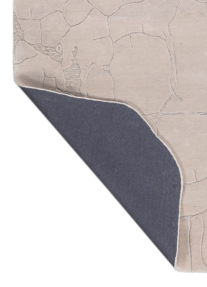 infini ivory wool and viscose hand tufted Rug - Backing Shot infini ivory wool and viscose hand tufted Rug - Backing Shot