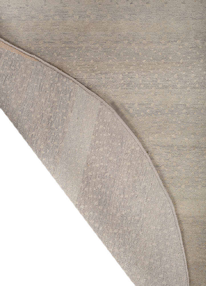 manchaha blue wool and silk hand knotted Rug - Backing Shot