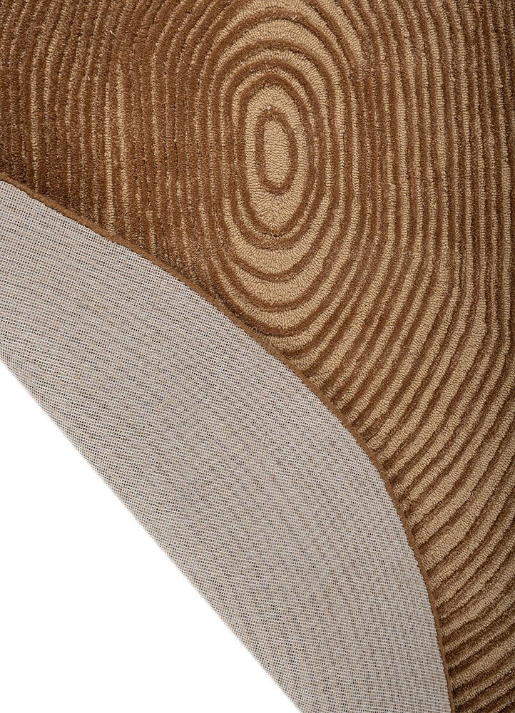 pathways gold wool and viscose hand tufted Rug - Backing Shot