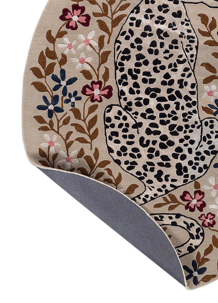 wild wanderlust beige and brown wool and viscose hand tufted Rug - Backing Shot wild wanderlust beige and brown wool and viscose hand tufted Rug - Backing Shot