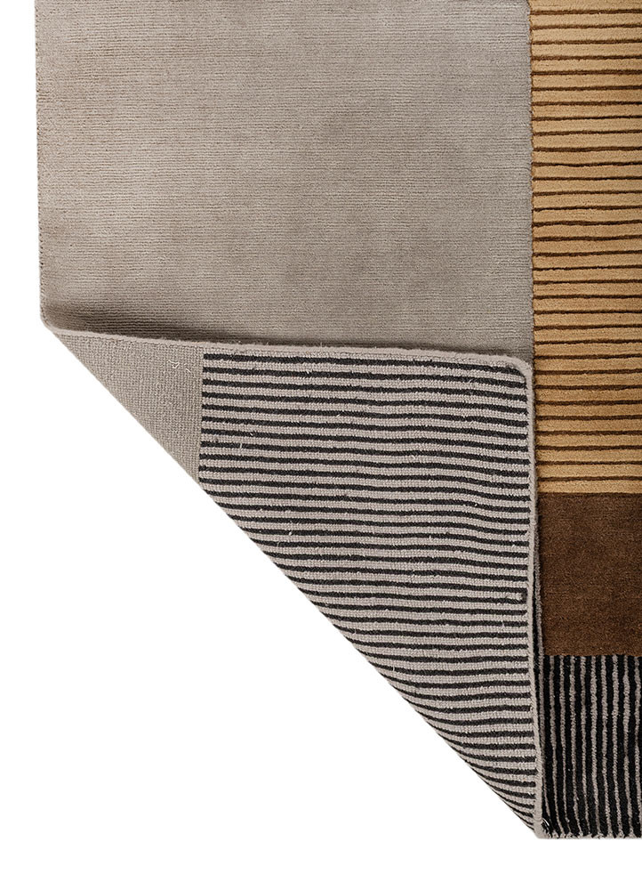 blythe grey and black wool hand knotted Rug - Backing Shot blythe grey and black wool hand knotted Rug - Backing Shot