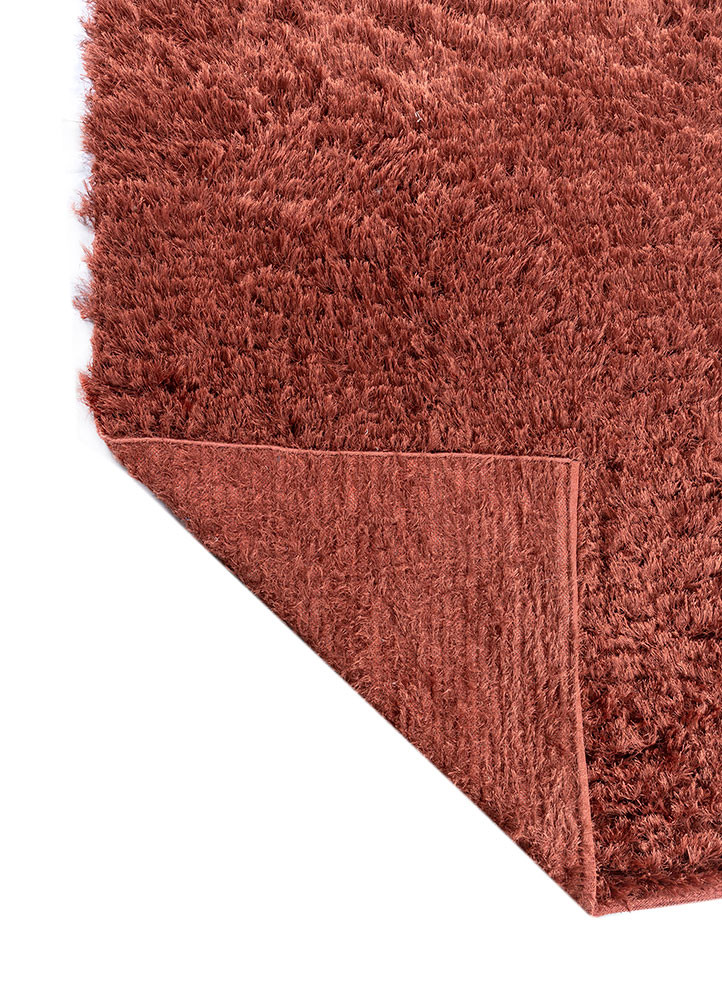 aprezo red and orange polyester hand loom Rug - Backing Shot aprezo red and orange polyester hand loom Rug - Backing Shot