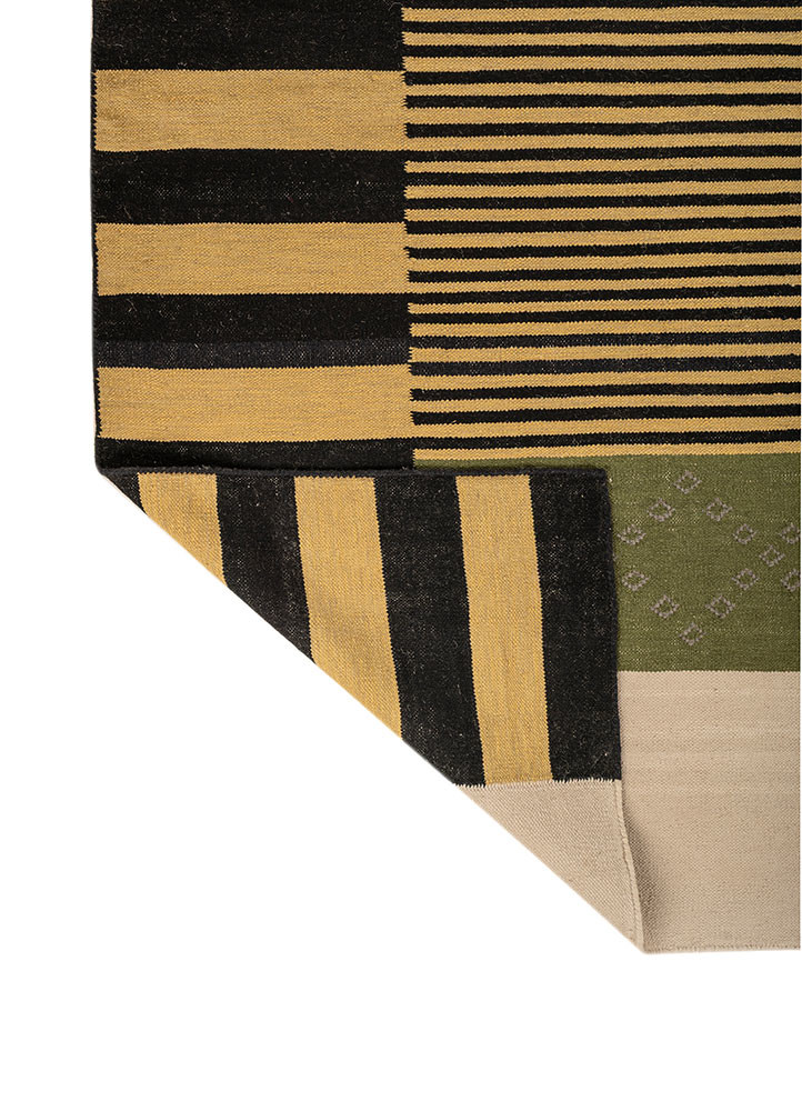 indusbar ivory wool flat weaves Rug - Backing Shot indusbar ivory wool flat weaves Rug - Backing Shot