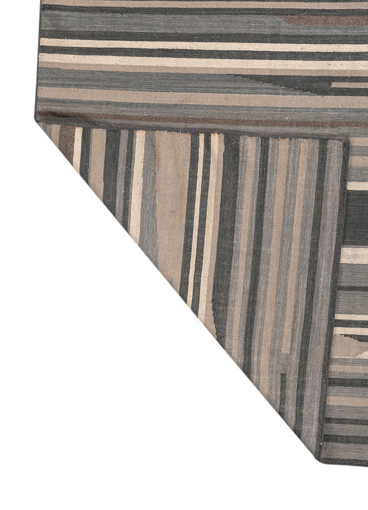 indusbar blue wool flat weaves Rug - Backing Shot indusbar blue wool flat weaves Rug - Backing Shot
