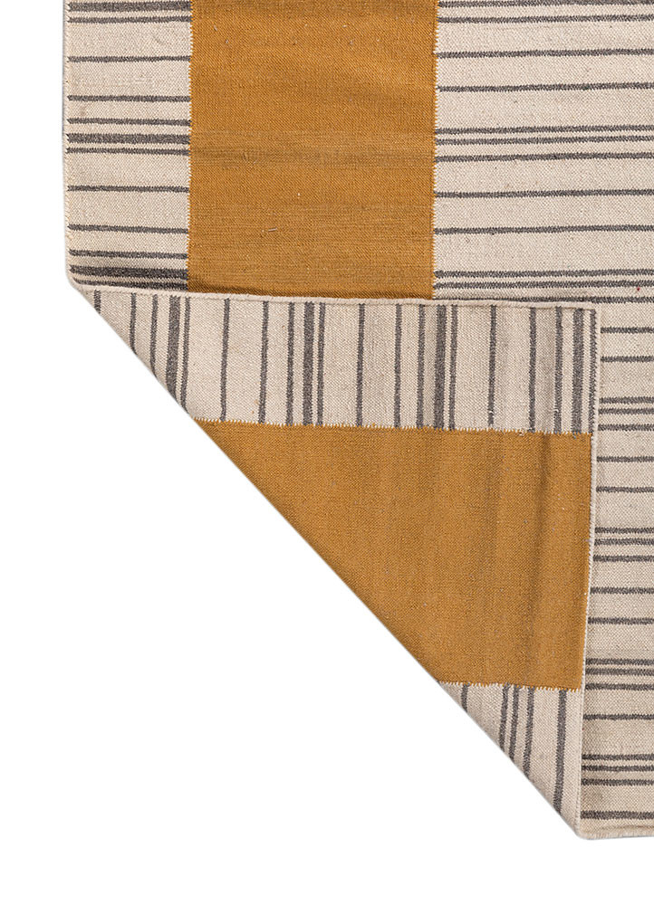 indusbar ivory wool flat weaves Rug - Backing Shot indusbar ivory wool flat weaves Rug - Backing Shot