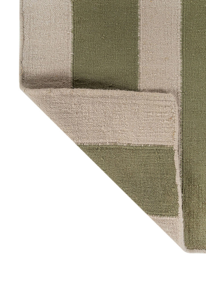 checkers grey and black wool flat weaves Rug - Backing Shot